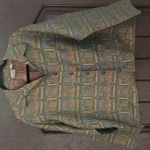 CHICO'S SILK SHIRT JACKET